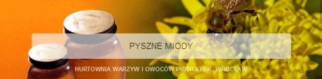 Hurtownia Warzyw i Owoców we Wrocławiu oferuje pyszne miody: miód rzepakowy, spadziowy, gryczany, wrzosowy, wielokwiatowy, lipowy; miody kremowane o różnych smakach; pyłek pszczeli